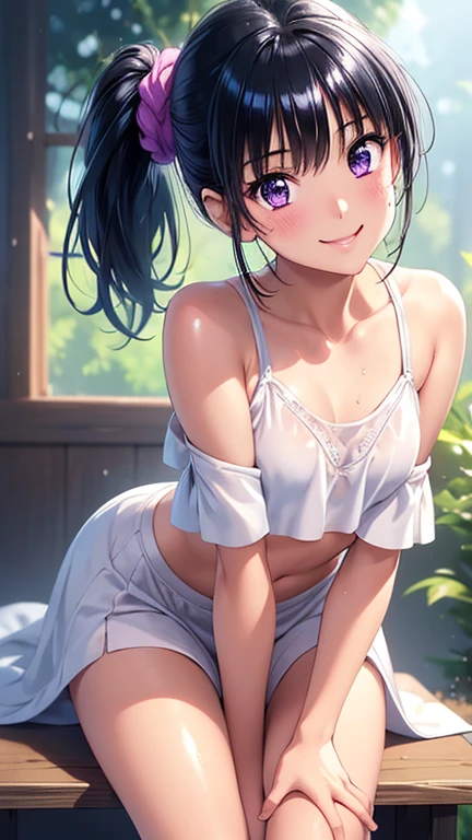 masterpiece、Highest quality、Best image quality、High resolution、Small breasts、Twin tails、Girl、Tank top