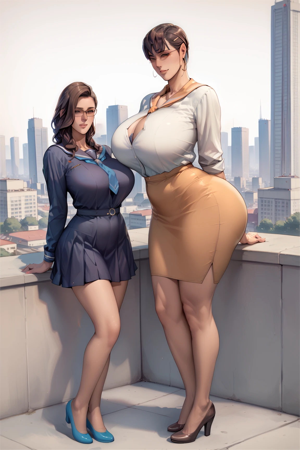 nsfw,(realistic:1.5),photorealistic, octane render,hyperrealistic,pussy,thick thighs,wide hips,huge thighs,standing, white legwear thigh highs,(skindentation:1.3),(photorealistic face:1.2),(3girls:1.4),(gigantic breasts:1.4),thick eyelashes,long eyelashes,twin tails,blonde hair,hair ribbon,crying,excessive cum,cum on hair,arm straps,choker,topless,(sash,pelvic curtain,kimono:1.3),nipples,best quality, 1girl, festival outdoors,street,fireworks,night, nsfw,multicolored hair,streaked hair,hair ribbon,hair band, smile,happy,open mouth,looking at viewer,glasses,sharp focus,(8k), (4k),very long hair, (Masterpiece), (Best Quality), fantasy, extremely detailed, intricate, hyper detailed, (perfect face), illustration,soft lighting,(specular lighting:1.4),blue eyes,absurdly long hair, <lora:Lauren_v1.0:0.4>