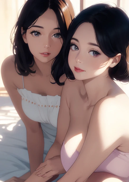 (((masterpiece, best quality, ultra highres, 1 girl, solo, no background))), super detailed skin and face and eyes and finger, beautiful japanese woman, small breasts:1.5, skinny, light brown hair, white background, very short hair, (an illustration of girl), Knee shot, Generate with illustrations, Various expressions, Various poses, Various Costumes, spread legs,