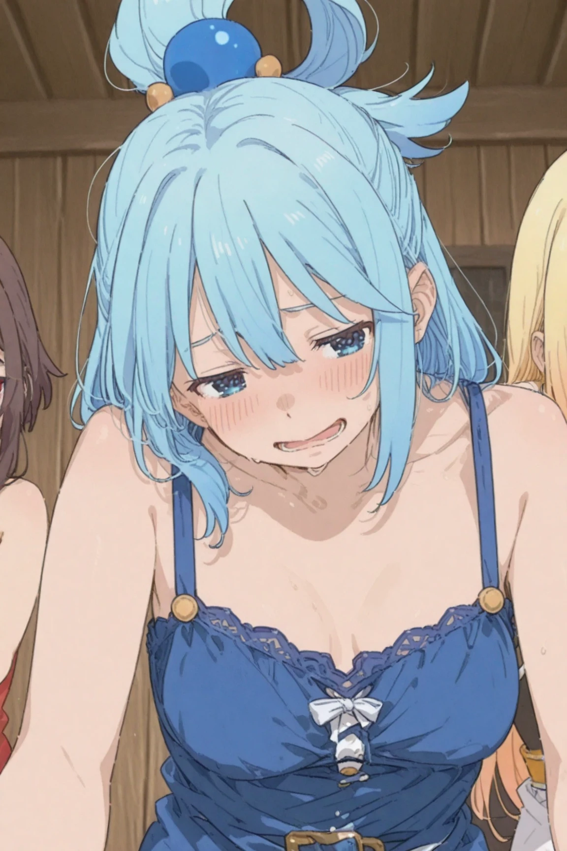 masterpiece,best_quality,highres,extremely_detail,1girl,Miwa,seductive_grin,completely_nude,hand_gesture,facial,cum_on_body,cum_coverd,indoors,speech_bubble,narration,bedroom,<lora:Miwa_Kasumi-10:1:lbw=OPM>,