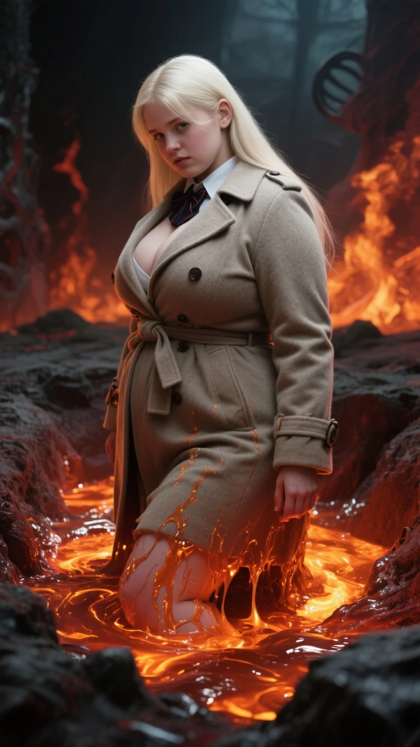 Pregnant women, very plump body,, (Full body:1.2), (45-year-old woman), (blondehair), (weapon in hand), (Wartime Battle Scene), (fumo), (fire), (Chaotic background), (Dynamic Pose), (broken armor), (Burnt landscape), (Fighting stance), (smoldering debris),