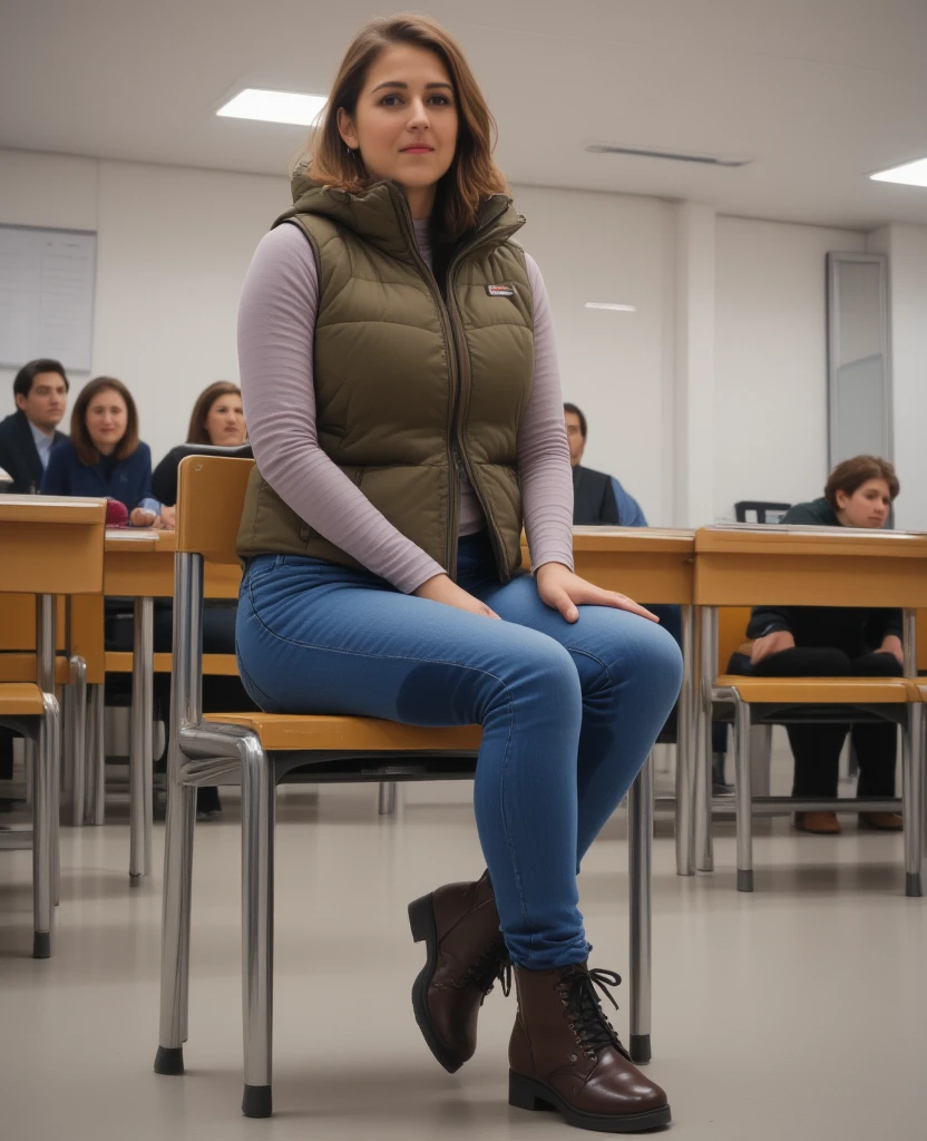 Create a professional profile photo of an English teacher