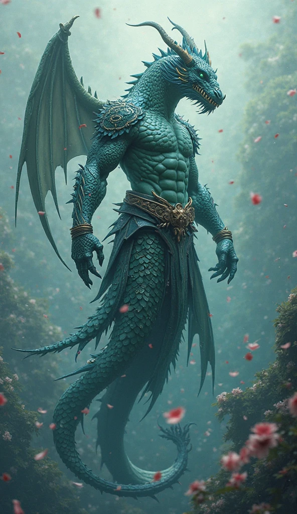 highest quality、masterpiece、8k、Realistic、超High resolution、Very delicate and beautiful、High resolution、Cinema Lighting、medium range shooting、Portraiture、Perfect Male Body、Opposition、Looking at the audience、((Dragon Man:1.6))、Reptile-like eyes、Colours in harmony with nature、Strong, masculine jaw、A smile suits you、Strong and muscular physique、Feel the strength of a warrior.、Tanned healthy skin、The perfect color for outdoor activities、((A pair of dragon wings on his back:1.8、Durable armor and boots:1.6、The decor is minimal、Emphasis on mobility and protection))、Warm and smiling、Be considerate and、Approachable、hole々Walk with purpose、Confident Steps。