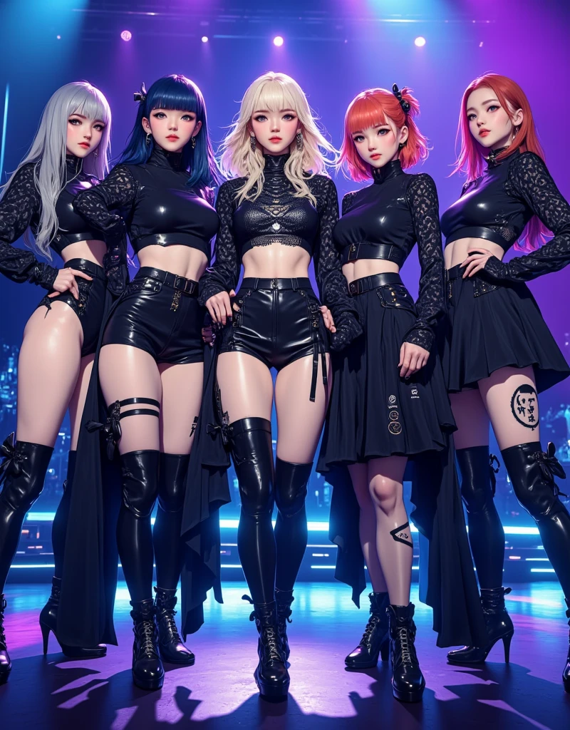(Table:1.0), (highest quality:1.4), (high resolution:1.2), (realistic:1.4), (close:1.2), (8k, raw photos:1.2), (soft focus:1.4 ),BREAK,Three girls wearing slime gothic lolita walking side by side、Smiling while taking a photo.............................. ..................................,Lesbians everywhere,(Three girls covered in purple slime:1.3),BREAK, (Three girls wearing semi-transparent Gothic Lolita:1.4),BREAK,slimy skin,Smooth and tight boots,Clean skin,latex,Translucent body,shiny latex,Perfect fingers,(Shinylatex Gloves:1.2), Boots suitable for your skin,BREAK,bob hair,(Golden hair:1.3),glossy shiny reflective,Girl makeup,japanese goddess,shiny skin,Gorgeous Japanese model,shiny,shiny,Squishy,(Shiny black thigh-high boots:1.2),BREAK ,detailed context,At the hamburger shop