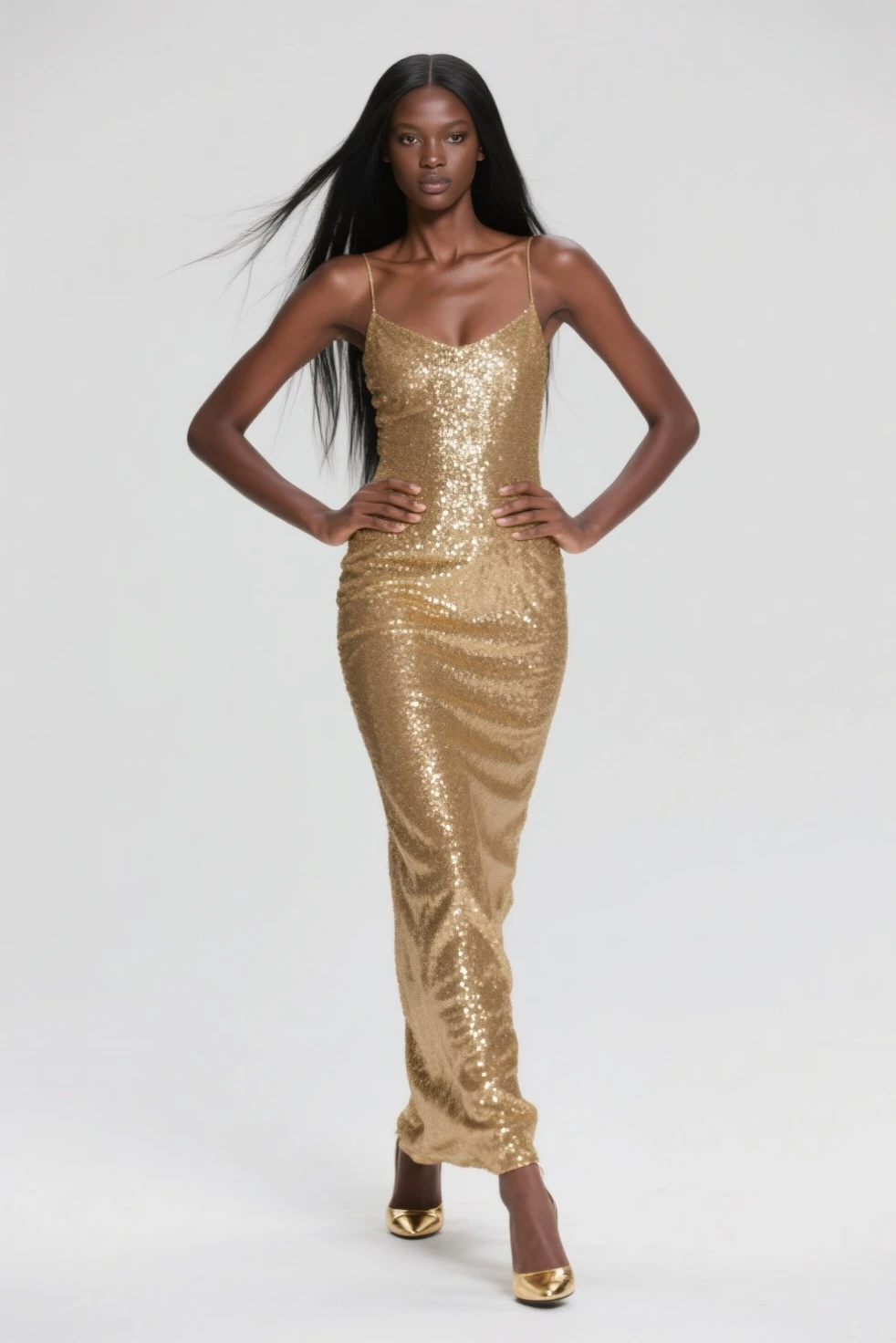 8k,cinematic,masterpiece, best quality, photography,symmetrical face,symmetrical eyes,pretty face, bronze skin, slim curvy, high fashion model, in style of zendaya and beyonce,chanel silver gown, hyper-realistic, photo studio, elegant, long golden wavy blonde hair,arriving at met-style gala,standing in front of a Bentley car with door open having just exited,standing on top of plush red carpet approaching the entrance,velvet rope,camera flashes,nighttime outdoor setting,ultra high texture details,ethereal