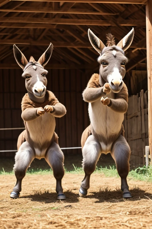 two kangaroos in a zoo enclosure playing with each other, kangaroos, symmetric!, posing ready for a fight, spy kangaroo, two deer wearing suits, posing for a fight, skintight suits, symmetric!!, slightly muscular, kangaroo, very buff, extremely symmetrical, very symmetrical, very symmetrical body, slam dancing creatures