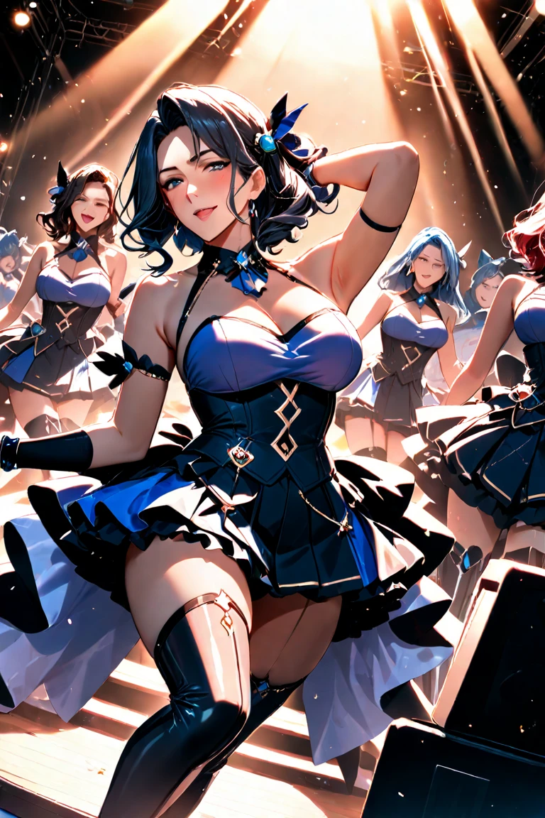 pretty girl, multiple poses and expressions,