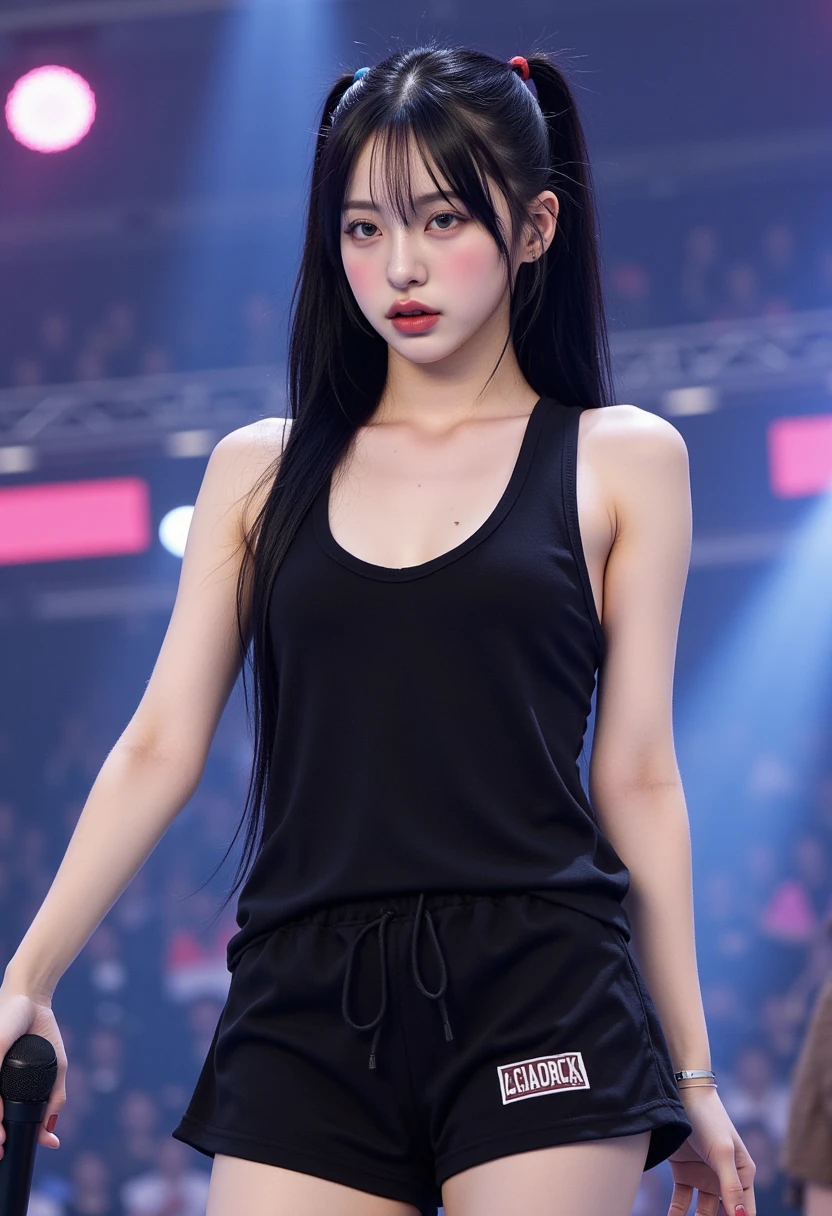 最high quality, masterpiece, 32K、Very detailed、Realistic、1 girl, Japanese women、Rotate your hips and strike a pose、A sloppy smile、Cute Face, (photo Actual:1.3),Bob Hairstyles、Black hair color、Green and black fox ears headband、Edge lighting, (Skin with attention to detail:1.2), 8k超High resolution, Single-lens reflex camera, high quality, High resolution, 4K, 8k, Optimal ratio of four fingers to one thumb, (Actual:1.3), cute 1 girl, Realistic、Super Realistic、32K、Very detailed、masterpiece, 最high quality, beautiful girl, beauty、Gorgeous girl, Big Breasts、Big Ass, Tight waist, Spread your legs, Plenty of facial detail, Futuristic competitive swimsuit、Sexy black and yellow green swimsuit、High-grade competitive swimsuit、Cyberpunk swimsuit、Lime green and black cat ear headband、Showing your belly button、Futuristic Cyber Goggles、Black futuristic mask、Monochrome Photo Studio、hologram, Neon lighting, Very detailedな, High resolution, masterpiece, high quality, High resolution,
