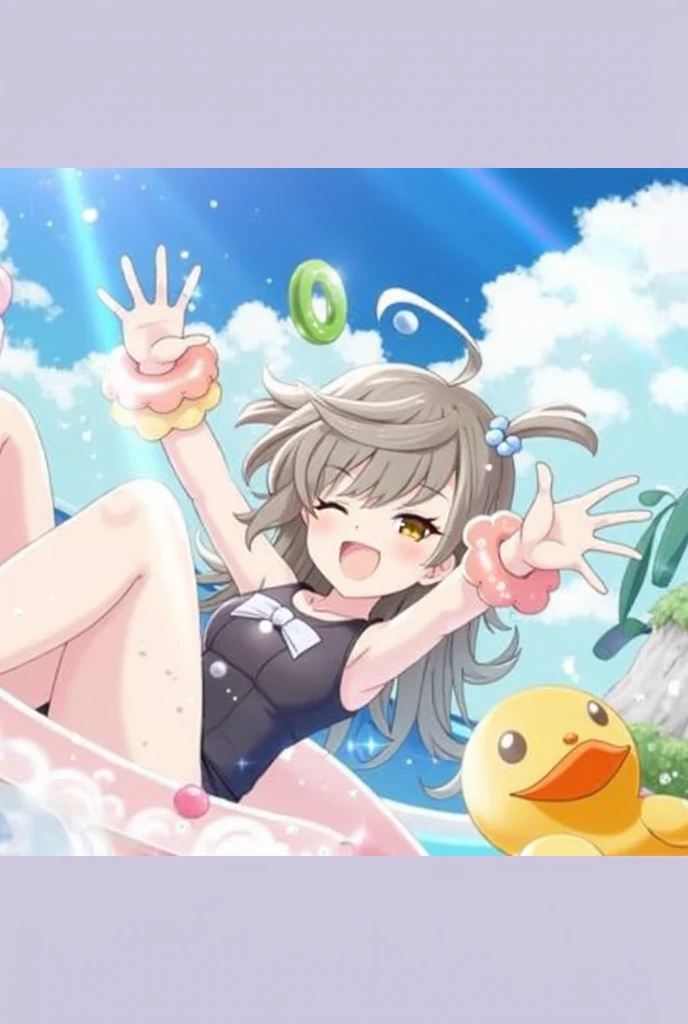 Someone has a picture of a woman in a bikini, けもの, Smooth Anime CG Art, pixiv 3dcg, Ecchi, Lori, 8K!!, visual novel cg, oppai, hints of yayoi kasuma, Fubuki, Ecchi anime style, makoto shinka, nagatoro