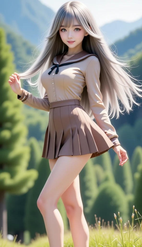 (full body:1.5)，(1girl:1.3),(view the viewer:1.4)，(anatomy correct:1.4),(Opaque pantyhose and pointed thick heels :1.3),(Dancing on the top of a snowy mountain:1.2),(Wearing a African primitive tribes style Checkered high waisted skirt:1.2),(Extra Long blonde Hair:1.2),(Accurate and perfect face:1.3),(Long legs:1.3),hyper HD, Ray traching, reflective light， structurally correct, Award-Awarded, high detail, lighten shade contrast, Face lighting ，cinematic lighting, masterpiece, super detailing, high quality, high detail, best quality, 16k，High contrast,