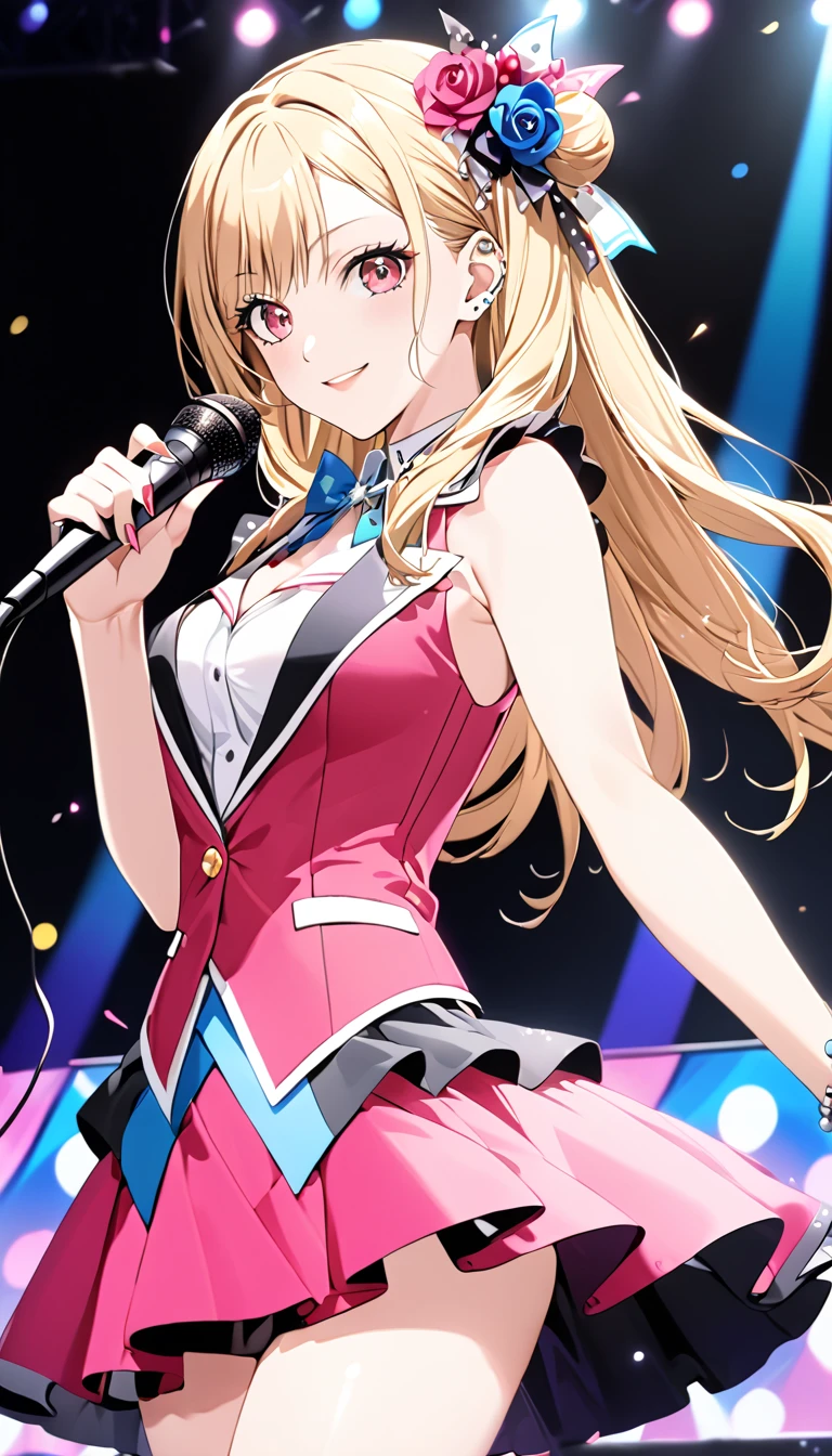 (Masterpiece、Highest quality、Very detailed、4K)、One Woman、Super short skirt、Panties、Idol