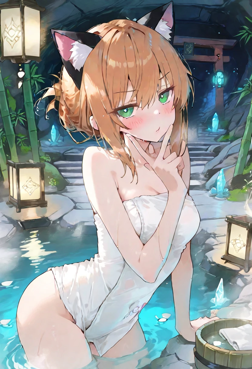 ((Highest quality)), ((masterpiece)), (detailed), short hair middle breasts M-shaped legs WhiteThong sexy Cute face naked