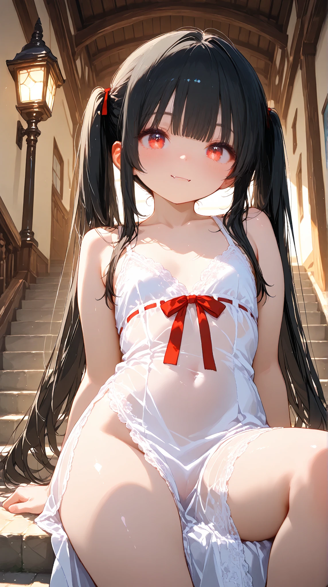 NSFW:1.6,(((Completely naked))),Black Dress,Rory Mercury, Rory Mercury, Black Hair, Blunt bangs, Princess Cut, hair ornaments, Red lipstick, Long Hair, Cute Face, Compensate, (Sex:1.6), (Red eyes:1.5), break Gothic underwear, Perfect body (Small breasts:1.3) Excited, break in full growth, Red Shoes, break Black Stockings, Black Gloves break, black Thighs, Garter Straps, gloves, Gothic, Hair Ribbon, Gothic fashion, puffy Short sleeve, Puffy sleeves, Short sleeve, Thighs, Thighs, break of the starry night sky, City of night, break looks at the viewer, break (masterpiece:1.2), Highest quality, High resolution, unity 8k wallpaper, (figure:0.8), (Beautiful attention to detail:1.6), Highly detailed face, Perfect lighting, Highly detailed CGI, (Perfect Arms, Perfect Anatomy),