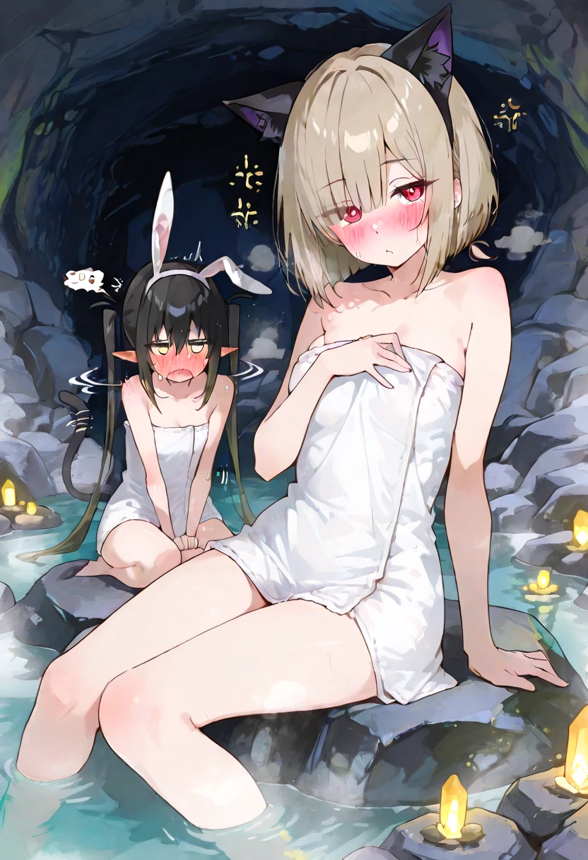 Lots of Young girls, young, small, flat, flatchested, flatchest, demon and angel, yin and yang, nude, no clothes, eating pussy, licking her pussy, pussy, tounge out, wet, hot, ahegao face, orgy