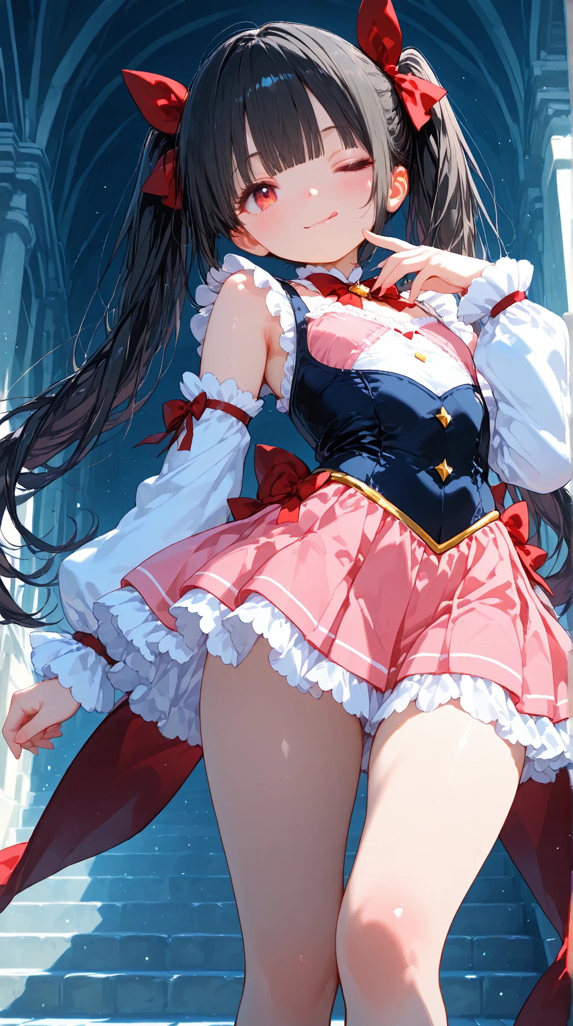 {NSFW}、{{{masutepiece}}}, {{{Best Quality}}}, {{Ultra-detailed}}, {{extremely delicate and beautiful}},(nffsw), (Best Quality, in 8K, 32K, masutepiece, nffsw:1.2),a photo of a cute girl, of the highest quality, Best Quality, Realistic, Unity, 8K Picture Wallpaper, Official art,(1girl with:1.3),(10Age 12Age:1.5),(Princess dresses with lots of decorations:1.3),(gorgeous tiara:1.3),(Smile:1.3),(Sweaty skin:1.3),child,Black eyes,(princess dress:1.3),(Behind the glittering palace:1.3),(Dynamic Pause:1.1),(Full body:1.2),(skirt lift by yourself:1.5),{Cotton panties:1.2}、、{mischievous look}、{Erotic panties}、{Ultra High Definition Shorts}、{Cameltoe}、{オマンコThe streaks are clear}、{オマンコThe shape of the}、{Crisp shorts}