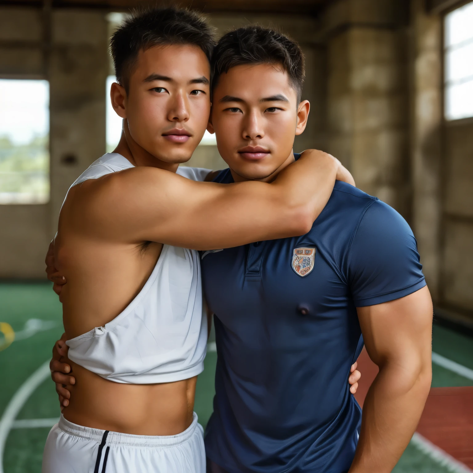 Japanese and Southeast Asian faces, tanned healthy skin, shibeyuuji , ash kethcum, boy , shibayuuji stil, anime style, sweat, boy 、 mole, grown jaw, multiple boy s, school hugging、 hug, short hair, soccer pleyer boys, ギャル男,ノンケ限界面接!! The 27th time、バキバキ腹筋の爽やかイケメン大学生兼心(けんしん)20歳。色白細マッチョボディにそそり立つドス黒チンポは男にイカされ、タチチンポとアナル初合体!!初ながら快感に没入し、撮られているのもそっちのけで乱れまくっちゃいます!!!