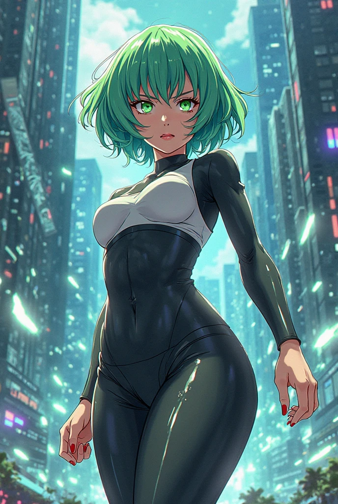 girl spacepunk,(((1girl))),((cute and beautiful afro haired girl)),((((black race)))), (large breasts:1.4),saggy breasts,((((Neon Green afro hair:1.35,((afro hair:1.35)),afrohair,afro:1.35,dark hair, Neon Green hair,Double hair bun:1.3)))),medium hair,((heterochromia:1.5, (yellow_eye and red_eye))),intricate eyes,beautiful detailed eyes,symmetrical eyes,((fat)),((((tan,dark skin,black skin:1.35,dark-skinned_female,dark skin:1.3,ebony skin,lustrous skin:1.5,bright skin: 1.5,shiny skin,very shiny skin,shiny body,illuminated skin,wet legs)))),(spider lower abdomen,narrow waist,wide hip,athletic body,inflated legs),(((detailed face))), cute,slutty,sensual,seductive look,seductive,erotic,enchanting,((nsfw)), revealing clothing,show skin,(((neon green fishnet dress))),((slave collar)),(((wet clothes,intricate outfit,intricate clothes))), (dynamic pose:1.0),solo focus,embarrassed,(centered,scale to fit dimensions,Rule of thirds), cyberpunk city by the ocean at night, with bright neon signs and dark stormy clouds and puddles, scenery:1.25, artistic photography,(photography taken by sldr),highres, sharp focus, (ultra detailed, extremely detailed), (photorealistic artwork:1.37),(extremely detailed CG unity 8k wallpaper),((synthwave background theme)),(((vibrant colors))),(intricate background),(masterpiece),(best quality),
