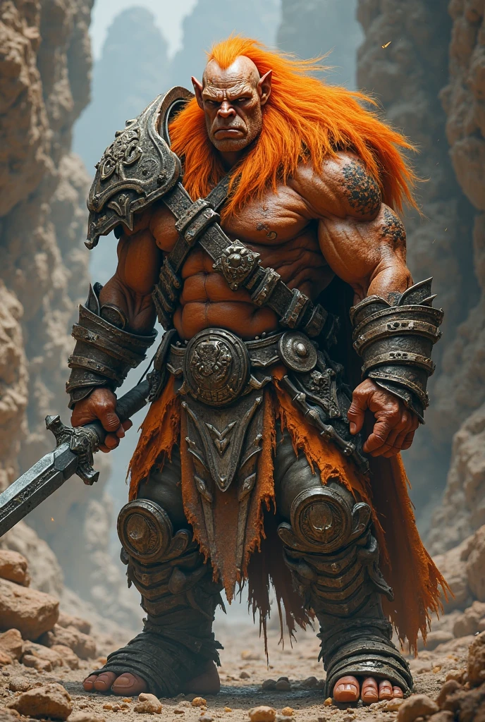 PueDes Diseñarme un personaje para D&D, que sea De raza triflin,  hombre De clase barbara, De una altura De 1.84 cm, De ojos color negros, red hair, amante De la cultura, sostenienDo Dos achas De mano, De piel color gris plateaDo, que tenga una eDaD De 25 años, carganDo un espaDon en la espalDa 
