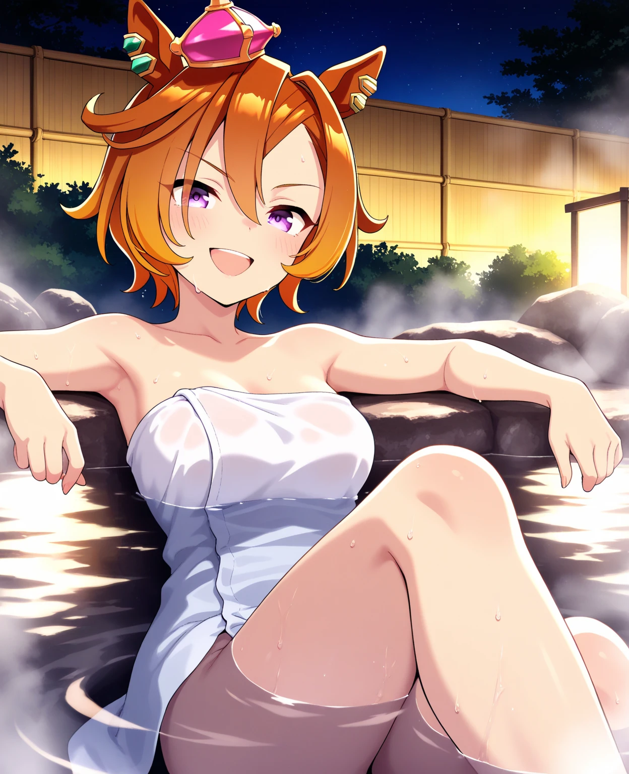 solo, honoka kousaka, blue eyes, Brown Hair, Hair Ribbon, Orange Hair, (One side up:1.2), short hair, Yellow ribbon,, Live Stage, Browsing Caution, .(nude, naked, One girl, alone, ,Big Breasts ) ,Nipples, flood, Abandoned amusement park、 fire、 Heavy snowfall, cry ,flood , Abandoned Hospital, fire, Heavy snowfall, frozen, whole body, space