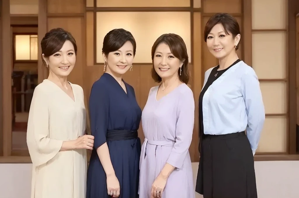 Twin sisters holding hands on the street,Light brown clothes (No cleavage),thigh, cosmetic, (Lipstick: 1.1), (Eyeliner: 1.2), mascara, Eyeshadow,Outdoor sports, earrings, necklace, Black tights, Wrinkles at the corners of the eyes, Oral wrinkles,High target Neck Knit Bodycon Skirt,full-body shot,An Asian Japanese woman,65 years old,big eyes,elegant temperament elegant temperament,(masterpiece:1.2, best quality), Practical, (The real situation,45 years old, Intricate details, Depth of Field,High target neck clothes), careful, The content is very detailed, This is a perfect face, Perfect body, Large Model, Mature woman, High target,Black silk garter,8K,best quality, masterpiece, Ultra-high resolution,(lifelike:1.4), original photo, Stay focused, detailed, dramatic, Exquisite beautiful woman, (tall and straight:1.1),(Fat goddess desetallic high collar dress,High target collar fitted skirt),half butterfly earrings, double ring necklace, (:1.05), (65 years old, : 1.4),Long curly hair, Dynamic Angle, (Red lips)Beautiful graphics, Black reflective leather pants and fishnet stockings,High target heel