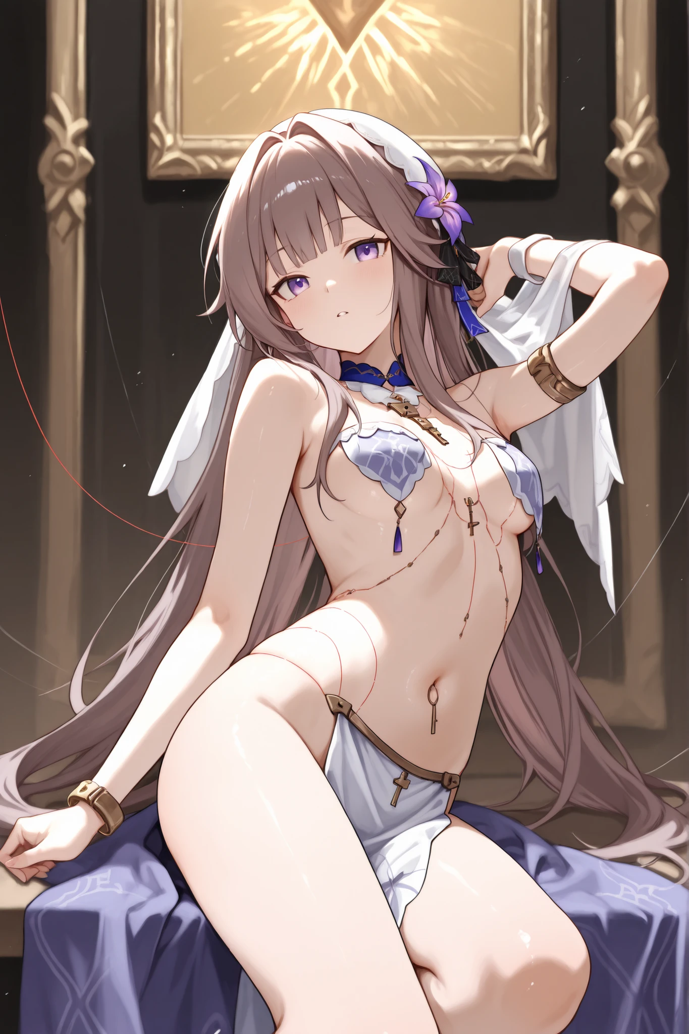 masterpiece, best quality, finely detailed, high resolution, extremely delicate and beautiful, naked , nude