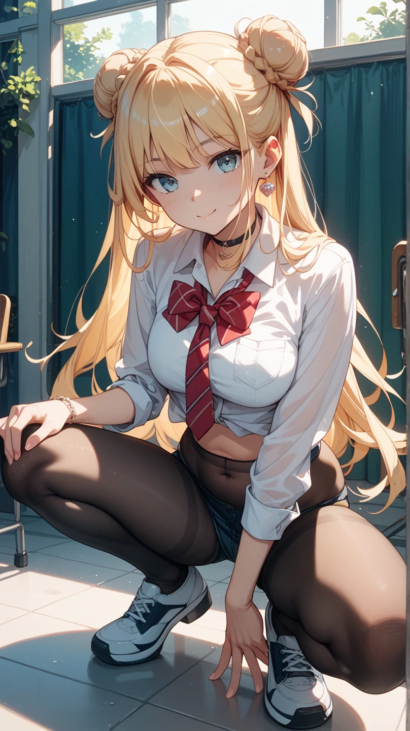 (((night,真night中))),((Dark atmosphere)),((Perfect Anatomy:1.2,Realistic:1.3,Raw photo:1.3,masterpiece、highest quality、Ultra - High resolution、High resolution、Extremely detailed CG、8k)),((attractive way to sit)),((((Crouching pose)))),1 female,alone,18-year-old、High school girl beautiful girl,Japanese,((Beautiful and exquisite face and eyes:1.2,Big beautiful eyes:1.0,)),(Brighten your eyes),((Beautiful woman))、((Blonde)),Long Hair,(Center parted hair:1.4,amount),Medium chest,((slim body)),Small Head:1.3,skinny,(Brown Skin:1.8),(Oily skin,Glowing Skin,Shiny skin,Sweat:1.2),(((school uniform、Dark blue blazer jacket、((White Shirt))、Checkered pleated mini skirt))),(loafers),(prostitution),((show off bra:1.2)),Dirty back alley、Tokyo、((Turn your body forward)),(lonely),((Feeling melancholy))、Stick out your crotch、(Apathy),(Lucky)、((Expressionless))、(Feel the shadows)、I pretend to be calm, but I'm actually anxious、(((Wearing dark underwear:1.6)))