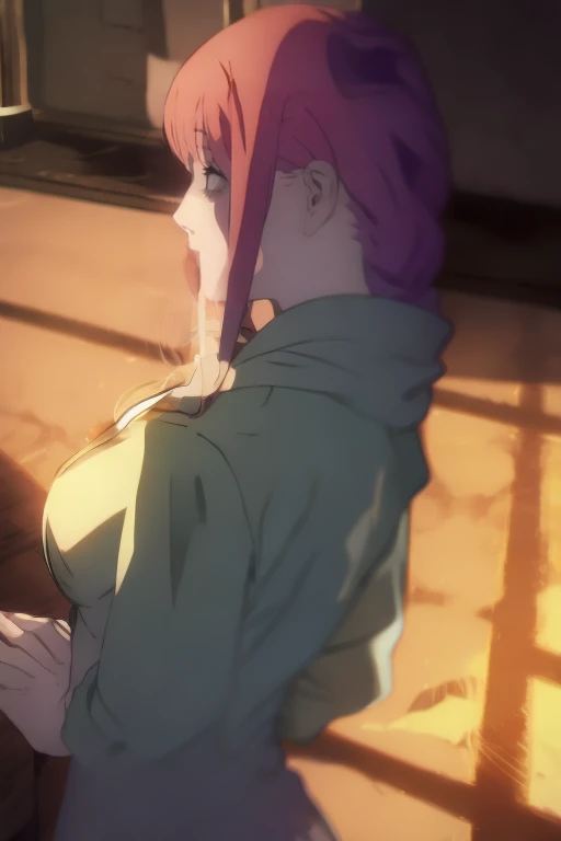 BREAK looking at viewer, BREAK outdoors, BREAK (masterpiece:1.2), best quality, high resolution, unity 8k wallpaper, (illustration:0.8), (beautiful detailed eyes:1.6), extremely detailed face, perfect lighting, extremely detailed CG, (perfect hands, perfect anatomy),makima, long hair, smile, bangs, (medium breasts:1.2), (yellow eyes:1.2),city,street,wet road,night, braid, red hair, braided ponytail, ringed eyes,japanese dress,neckline,cleavege,skinny fit,medium breasts,from above,bend down.