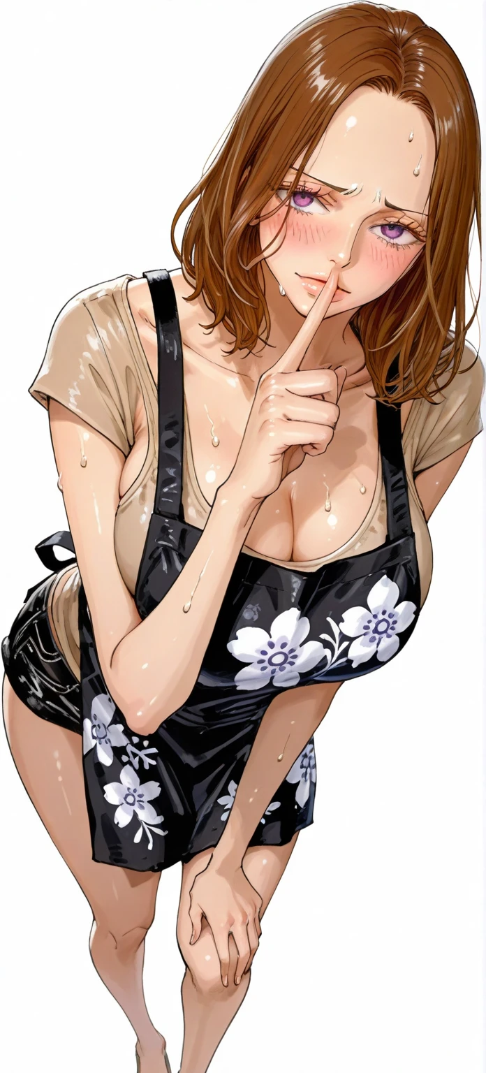 a cartoon picture of a woman in a bikini top and jeans, nami one piece, nami from one piece, nami, beautiful portrait of nami, from one piece, oppai, blue eyes, smoking, ponytail