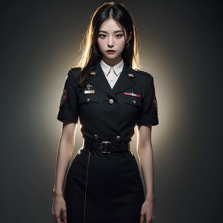 Army with black clothes and hats