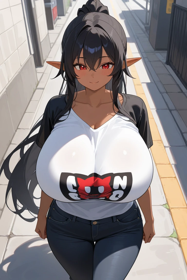 ((Anime Art Style)),(masutepiece),(Best Quality), (Super Detail),(Highly detailed CG Unity 8k wallpaper),((Very delicate and beautiful)),((Full body portrait)),((mature woman)),expressive eyes, perfect face, cow girl, horns, micro shorts, plaid shirt, skimpy, cow ears, cow tail, provocative, attractive, seductive, sexy, farm, city, shoulder height black hair, ((Huge Breasts)), Orange Eyes, Horny, Happy, Soft Smile, Smile, Tan,