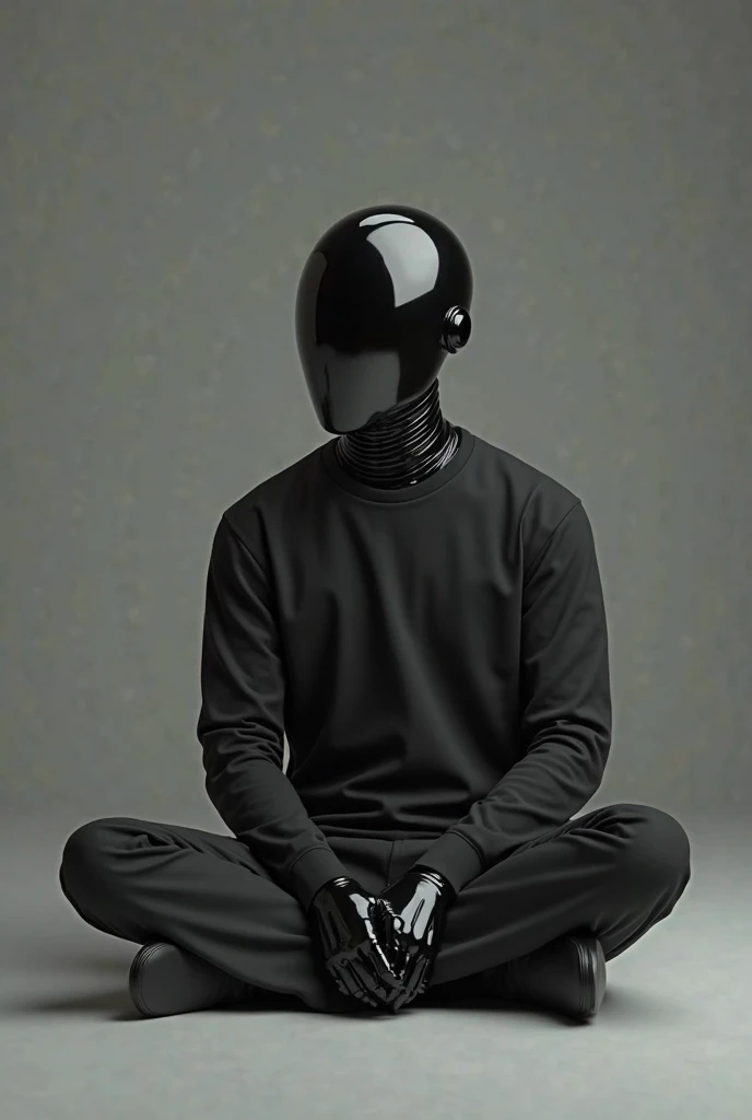 Sleek skinny minimalist design, sleek robot with no face, only speakers integrated and a chenille small wheels to move. Black sleek minimalist skinny design . Chatgpt logo on it it. CGR written on it. Tall humanoid androgynous look. Electrical wheels scrapped on face. Sitting in a library reading books