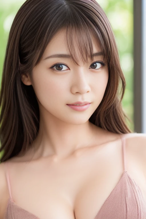 (masterpiece, best quality:1.2), (8k uhd, 16k, 32k, ultra high res), (photorealistic:1.37), (RAW photo), ultimate-realistic, ultimate-realistic details, ultimate-realistic texture, ultimate-intricate details, ultimate-realistic lighting, ultimate-realistic shadow, japanese girl, 24yo, ultimate-cute face, ultimate-RAW skin, ultimate-eyes, A young girl with long dark-brown hair and straight bangs, fair skin, and a slim build. Very cute smile, On her face she has a large scar similar to the character “Utahime Iori” from “Jujutsu Kaisen”. She is wearing an elegant white off-the-shoulder bra ; A very pretty short black ruffle style skirt.