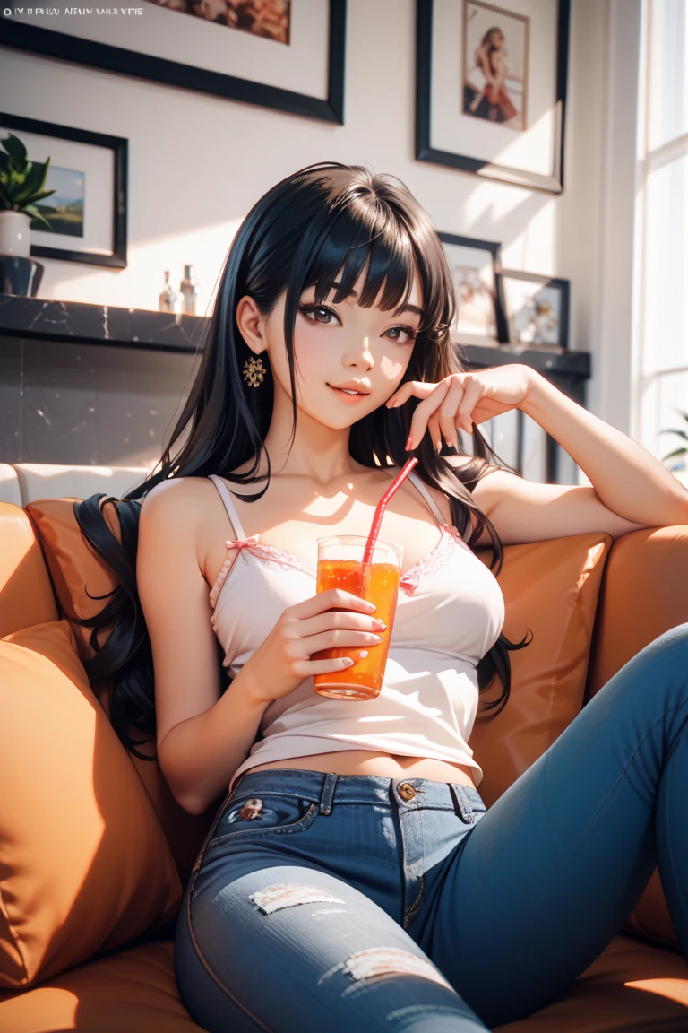 (Top Quality, Masterpiece: 1.1), (Real: 1.4), BREAK
(((FF7))) (((Tifa))),(1Girl:1.2),Ultra-detailed face, Detailed eyes,((Light Brown Hair, Large breasts: 1.2)), BREAK
(((FF7))) (((Tifa))),(summer vacation:1.2),japan,tokyo,ice drink,(No Bra) (Small and beautiful hard nipple),(shiny oiled skin: 1.4), about 18 years old,smile