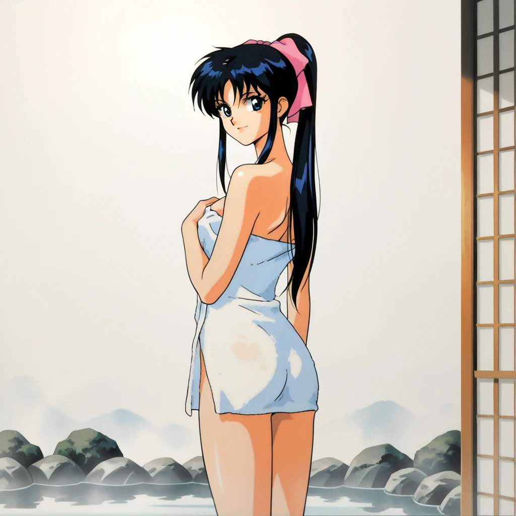 1girls, masterpiece, highest quality, disorganized, retro artstyle, 1980s \(style\)))), look viewer, (((full nude))), (Madoka Ayukawa, long hair, full nude), (((fll nude))), knee shot, full blush, (((no Panties))),, Take a look here, (((nsfw))), view audience, short hair, 2girls, nsfw, Genitals are visible, (((See here))), nsfw, (Japanese girl showing off genitals:1.1), look viewer, from below, (((a girl, Flying in the air in a naked, from the knees up, overlooking the cityscape below,))),