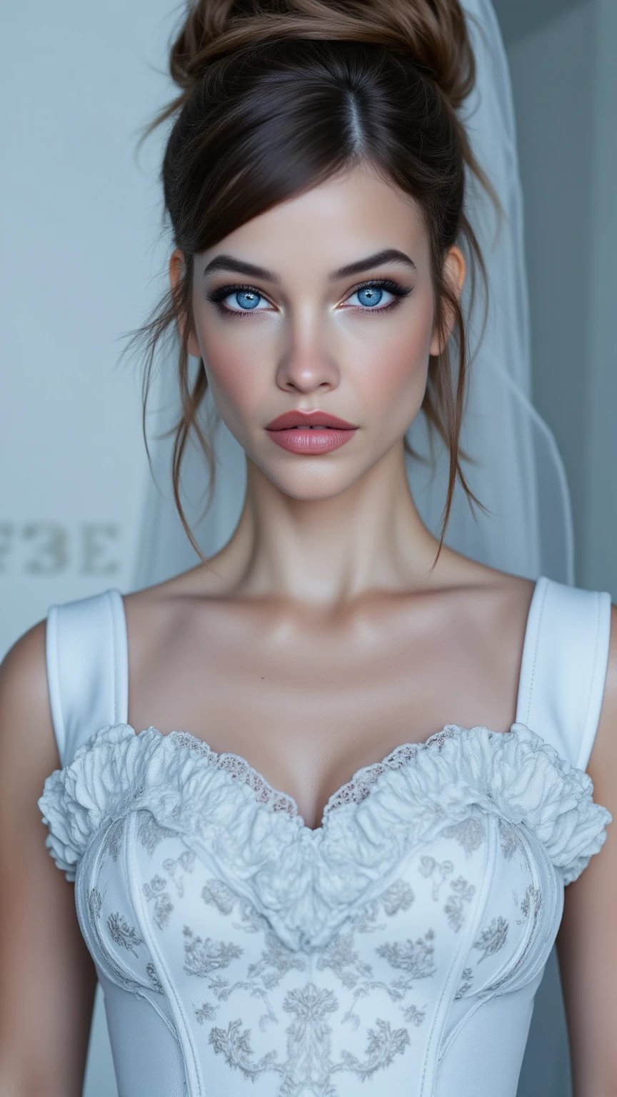 Ana Beatriz Barros, wearing costume transparent. professionally retouched, soft lighting, realistic, smooth face, perfect eyes, sharp focus on eyes, 8 k, high definition, insanely detailed, intricate, elegant. against the background of the school.