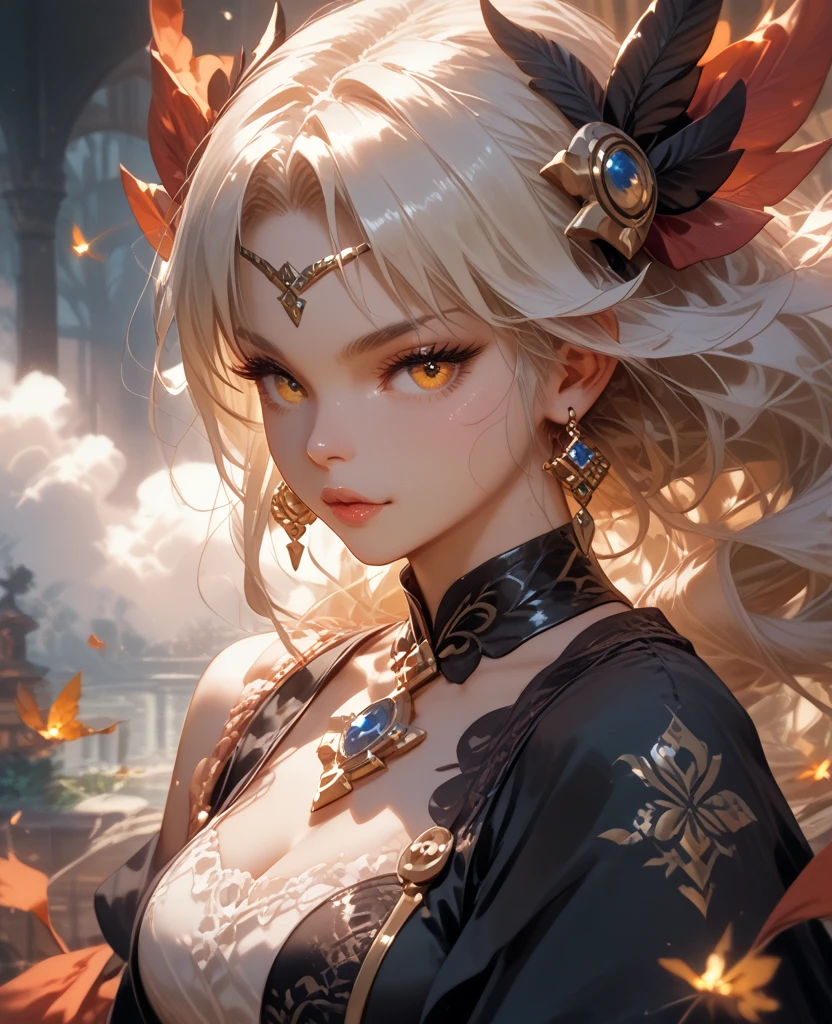 Eagle-headed man in royal robes of a royal princess