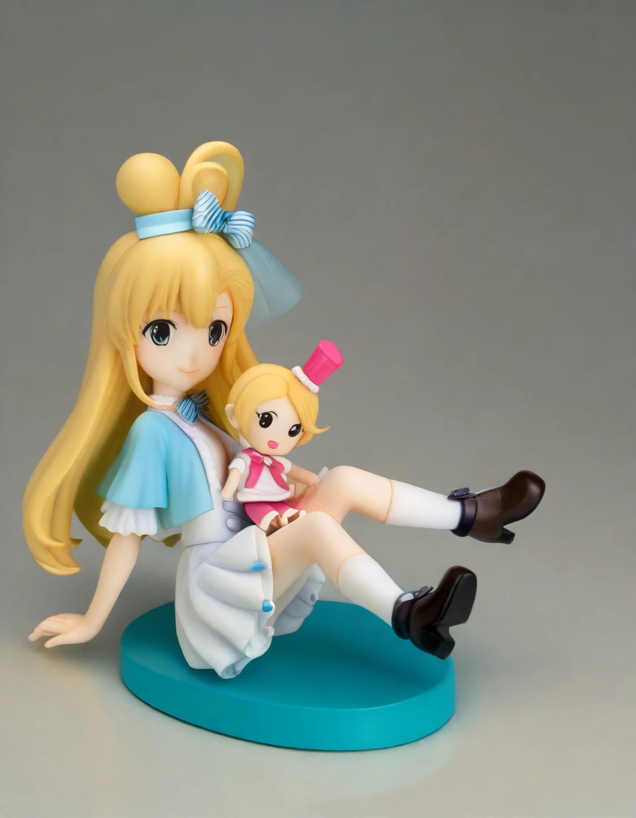 ((Highest quality)), ((masterpiece)), (be familiar with), Perfect Face, Big eyes, Drooping eyes, eyelash, The sparkling light of the eyes, (precure), (Aikatsu!), lolita fashion, (intricate detailed white pink panties), Sitting, (knees together feet apart), whole body, medium breasts, closed mouth, bed room