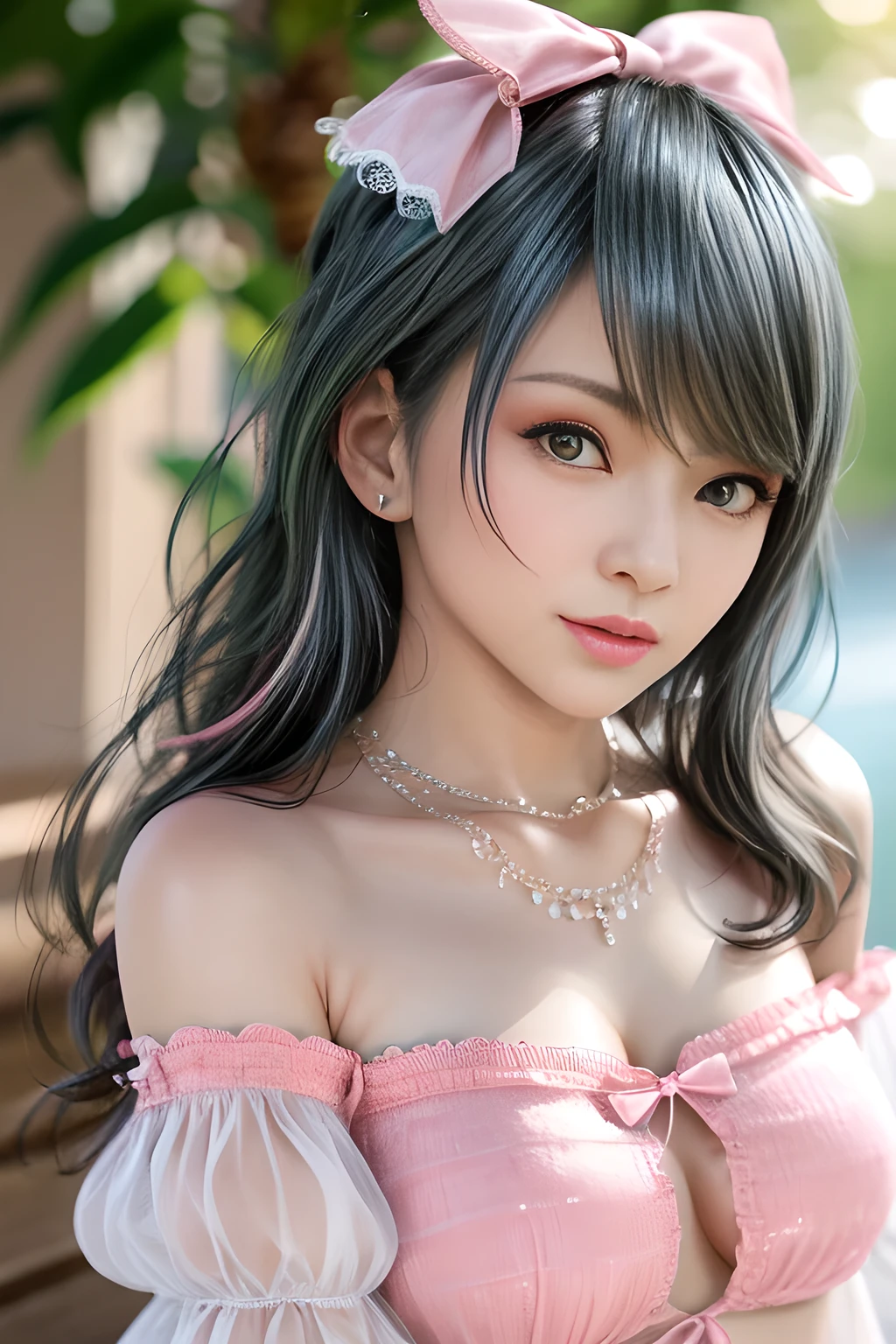 1个Giant Breast Girl,Tamaki,(in wedding dresses_a skirt),jewely,(fashionably_Tattooed with),鎖骨,(gigantic cleavage breasts),(tmasterpiece), Best quality at best,(of a real:1.4), Detailed pubic hair,8K,number art,Detailed pubic hair头发,Detailed pubic hair脸, of a real fingers,depth of fields,(of a realistic, photo-of a realistic:1.37),Amazing Cleavage, finely detailled,full bodyesbian,