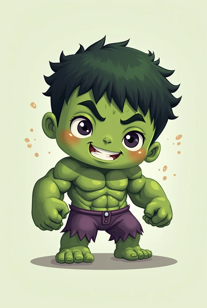 Cute smiling hulk