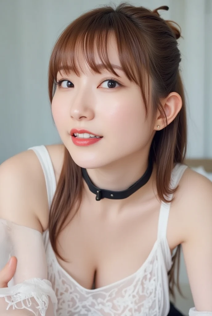 (((Bcup chest)))、(((I'm thin)))、cute female ager、
(((small breasts)))、(((slender)))、(((8 life size)))、
Sorano Kokoro Ulzzang-6500-v1.1, (RAW photo:1.2),poster,painting,High resolution,Super detailed,realistic:1.37,bright colors,HDR,studio lighting,sharp focus, A stylish cafe full of light、perfect lighting、bright lighting cute female teen18才 (((BCup Chest)))、(((I'thin)))、Big eyes、serious eyes、add highlights to the eyes、looking at camera Surrealist female portraits by David Hockney and Alphonse Mucha,fantasy art, photo-realistic, (((above the neck)))、Neat atmosphere,expression of climax ecstasy Pink clitoris shaking one'waist
Fair skin wonderful, table top, high detail,
lip gloss、very beautiful girl、 alone,
beautiful girl like a model、A neat navy blue and white long-sleeved sailor suit with three thin white lines on the collar.、
beautiful and fine eyes, beautifully detailed nose,((((A little tongue peeking out)))、