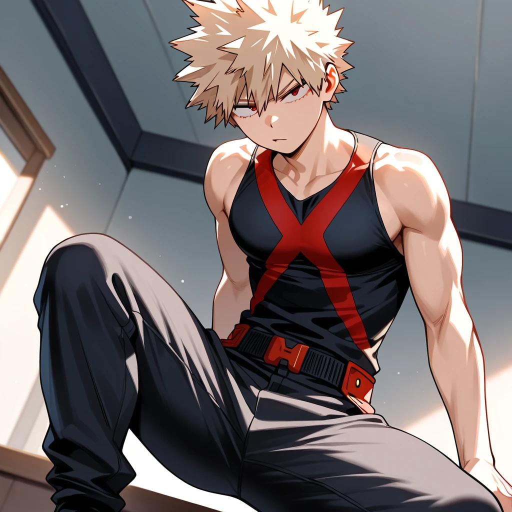 horikoshi kouhei, absurdres, teen bakugou katsuki, blonde hair, boku no hero academia, chama kou, highres, looking away, male focus, short hair, spiked hair, 4k quilty, school, ( teen Bakugo_Katsuki, detailed eyes, detailed face, (((full body))), visible foot, from side, wearing UI uniform, standing on the ground, sandy blond hair, smile face, looking at viewer, embarrassed, blush, camera viewing the front, masterpiece, best quality, male focus, upper body, handsome, male, gay, smooth and sharp focus.
