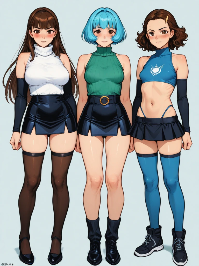 Multiple girls, giantess art, highly detailed giantess shot, giantess, most detailed, perfect face, two legs, five fingers, short hair, beautiful girl bigger than a skyscraper, wearing rimless glasses, smiling, huge breasts, swimsuit, stiletto heels, under heavy attack, very small metropolis, miniature metropolis, full body depiction, GTS, giga giant, trampling city, crush city, tiny city, micro city, high resolution, best quality, masterpiece,