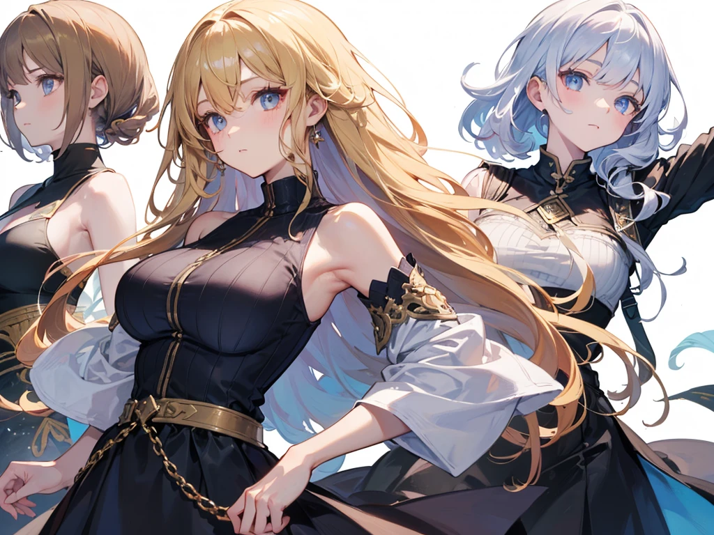 
(((((3 girls:1.3)))))、(((forehead、3 girls:1.3、white blond hair:1.3、cowboy shot:1.3、A calm face、long hair、Northern Europe、White、beautiful girl、White Blonde、Blonde、White background、Off-the-shoulder dress:1.3、、cute、Young、True Face、Shiny Hair、whole body)))、table top, highest quality, figure, super detailed, finely, High resolution, 8k wallpaper, Perfect dynamic composition, detailed and beautiful eyes, Deco out,bionde, breasts, Natural color lip,white background, random cute poses,