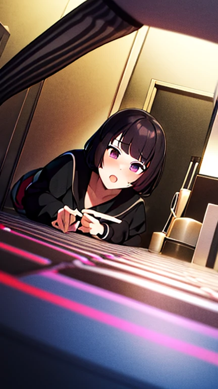 1girl,Kikuri hiroi,playing base,sick hack, dynamic angle,masterpiece