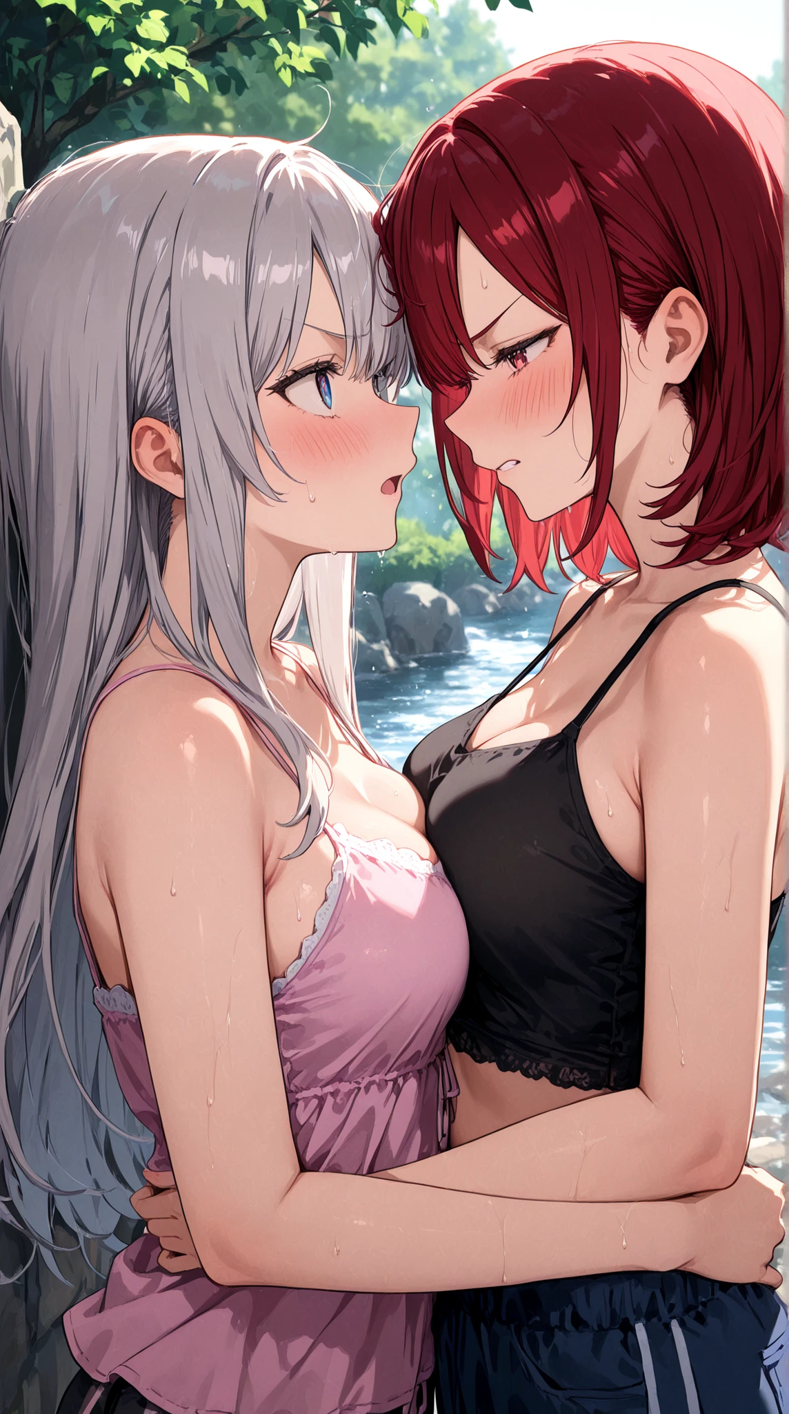 (masterpiece, Highest quality:1.2), With two people, Two GIRLS, Gold Ship as a young child, Completely naked、Horse tail,、grassland、Nature、blush、(Huge breasts:1.4)、girl、Kindergarteners、、6 years old、、、Open your legs、Spread your legs、Lace Underwear、Flashy underwear、Lace bra、Adult Underwear、See-through underwear、Semen all over the body、A large amount of thick white love juice、Drip a large amount of love juice、Climax、orgasm、Touching pussy、Intense masturbation、Intense masturbation、Sweat、Put your finger in your pussy、Massive vaginal 、Squint your eyes、Semen Bukkake、Body covered in semen、Low - Angle、Kiss