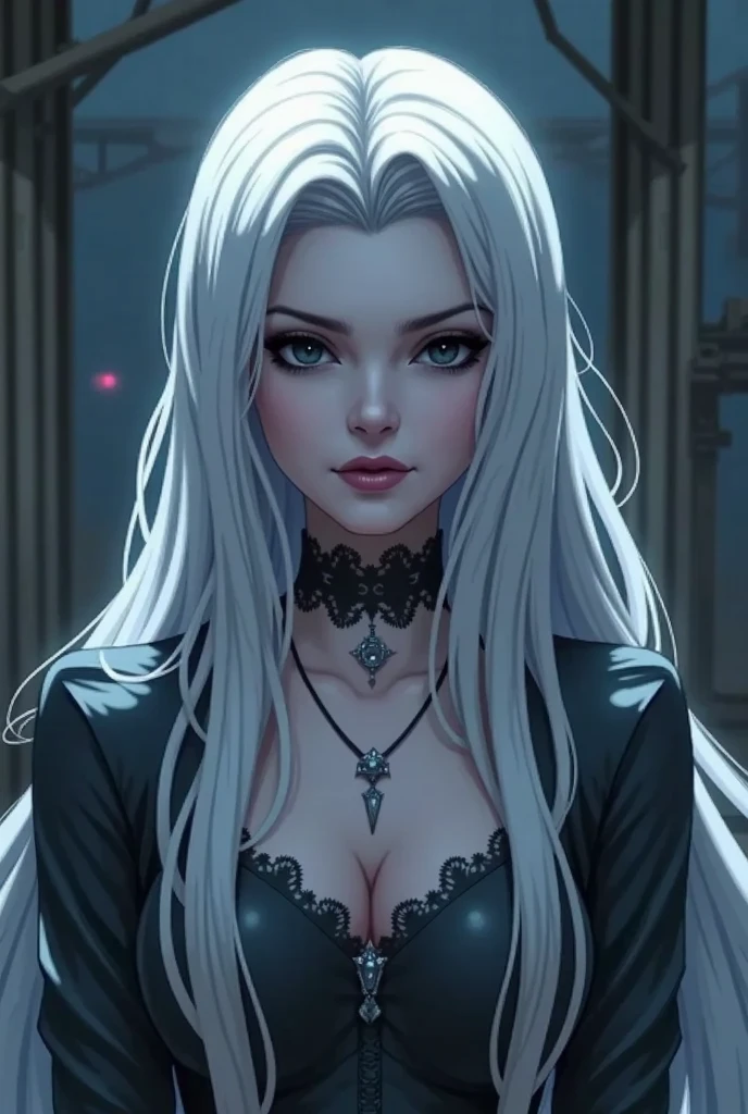 A stunning neo-Victorian cosmic cannibal, her ethereal beauty contrasting with the macabre nature of her existence: porcelain skin adorned with delicate lace, opalescent eyes glazed with hunger, and tendrils of swirling galaxies woven into her flowing midnight hair. This intricate portrait is a mesmerizing gouache painting, meticulously detailed and expertly rendered, capturing every nuanced feature with breathtaking precision. The juxtaposition of elegance and horror is masterfully portrayed, inviting viewers to delve into the haunting narrative of a celestial being consumed by her own darkness.
