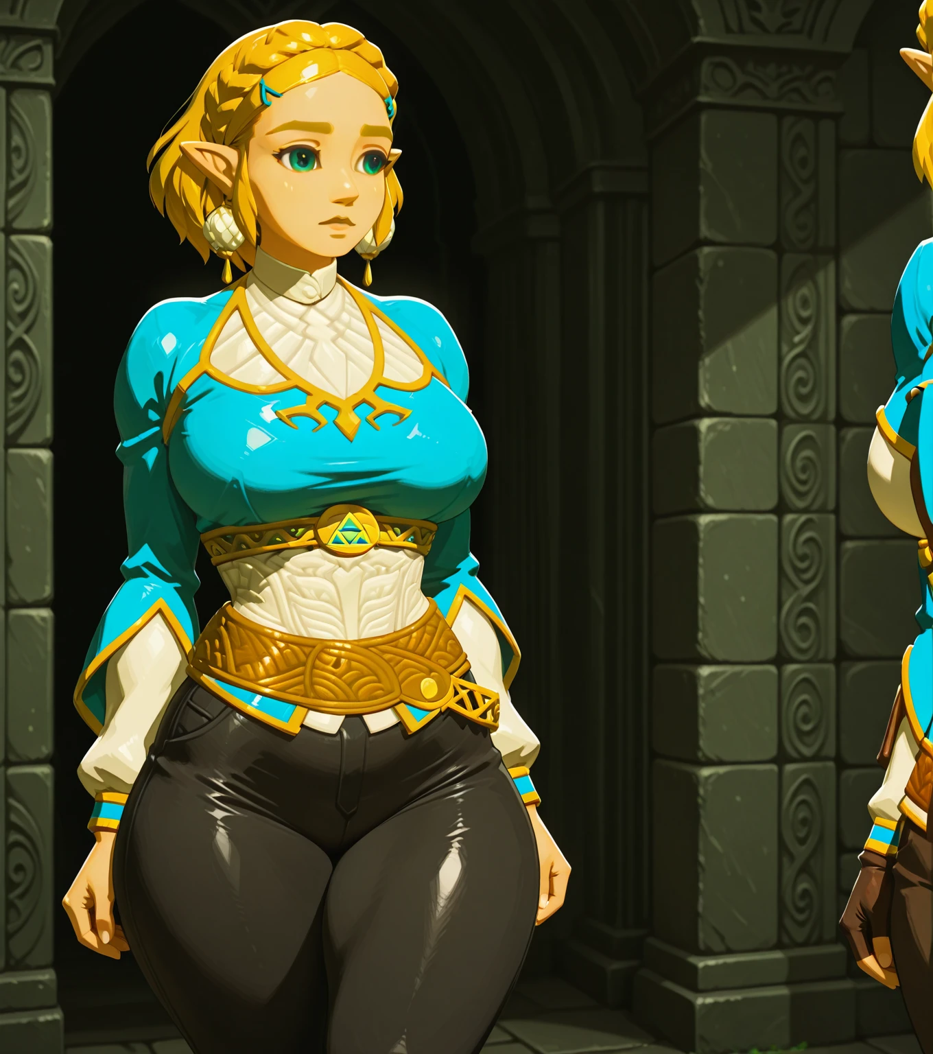 (((zelda)))8k,((de breath of the wild)))(((de pie frente a la camara)))(((frame of a girl )))(((zelda)))((((lleva su skinny suit))(((Amazing tits)))caliente, hermosa,((Hornie)),(((lleva antifaz))((tiene tetas perfectas)))8k,((como un render 3d)) hiperrealista todo como un motor irreal trazado de rayos render ((estilo humano hiperealista)),(((Empty dark background))). hiperrealista todo como un motor irreal trazado de rayos render estilo humano realista ,(((Empty dark background)))., Suavemente iluminado, Intimo exquisito detalle, foco nítido, intrincadamente detallado, rewarded photography, small-catchlight, bajo contraste, alta nitidez, facial-symmetry, profundidad de campo, cinematic background, Renderizado del motor irreal, Imagen central, dream-like, Suavemente iluminado, intimo, imagen de cuerpo completo ,cuerpo completo,((tetona)),((piernas torneadas)) perfecto ecchi, HDRI