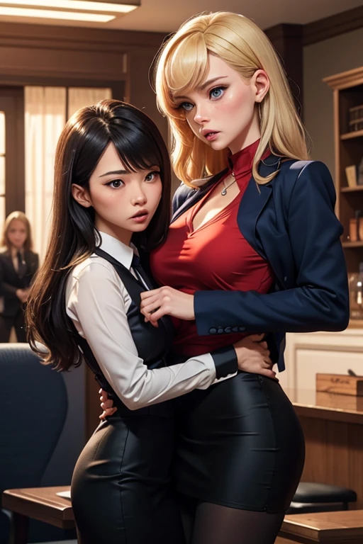 ((best qualtiy,8K, yes,tmasterpiece:1.3))),Clear focus:1.2,(layer cut,The large:1.2),Beautiful Women in Perfect Figure:1.4,Slender abs:1.2,Moist body:1.5,Highly Detailed Face and Skin Textur,Detailed eyes,二重まぶた,long whitr hair,real photograph,k hd,light in face,8K,Woman with glasses,cinmatic lighting, 1girll, 26 year old,((pantyless)),(((dynamicposes))),(Camel toes),(full bodyesbian),((pantyhose black)),((Sit with your legs apart)) ,Korean female star,Nightclub style dress,