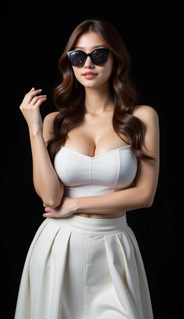 cheergirl、(Best quality at best、8K、A masterpice:1.3))、Crisp focus:1.2、Beautiful Woman with Perfect Style:1.4、Slender abs:1.2、((dark brown hair、Groot:1.2))、Highly detailed facial and skin texture、Detailed eye、二重まぶた、(a beautifulchi girl:1.5)、Sexy Cheerleader、Cheerleader costumes、Wearing a sheer white costume and spreading your legs((HugeBoobs、cleavage of the breast)))、(thick thigh、Hourglass Figure))、(top ress)、(Nipple paste: 1.8) ((Chunky red lips)), (long pony tail)), a photo, A masterpice, Realstic, 真实感, photo realism, high-contrast, Art Station 8K HD HD, specifics, Realstic, the detail, Skin texture, Super Detail, realistic skin textures, armature, Best quality at best, ultra-high-resolution, ( photorealestic: 1.4), high resolucion, the detail, Raw foto, Clear Resolution, Nikon D850 Film Stock Photo Lige Freezes 4 Kodak Portra 400 Camera f1.6 lenses rich colors ultra realistic textures dramatic lighting Unreal Engine Art Station Cinestir 800 Trends, (Casual Hairstyles, super: 1.9) ), Super Detail Face, Delicate eys, 二重まぶた, Soft breasts, smile on face, Ultra exposed chest, Whole human body, Thigh Gaps, pale skinned, fitness, Beautiful ass, Glamour, Soft curves, Huge buttocks wide hips, full wet lips、Sexy Cheerleader、Cheerleader costumes、Cheer costumes、Fluffy skirt、miniskirts