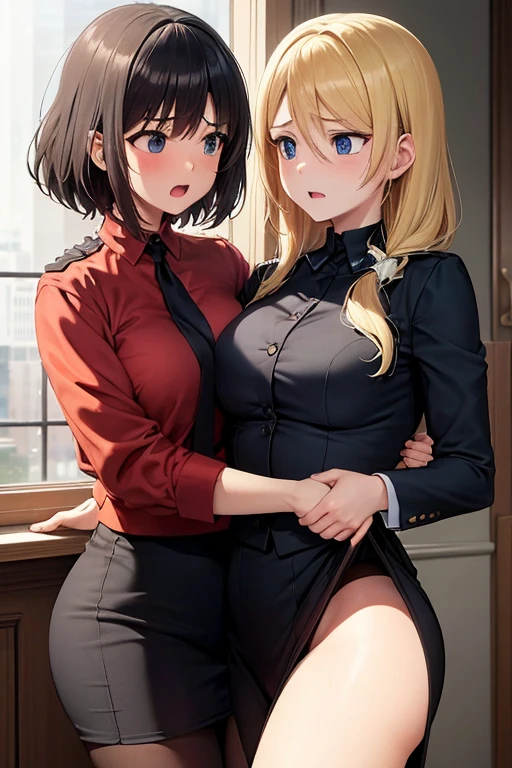masterpiece、top-quality、best、超A high resolution、intricate-detail、An ultra-fine illustrations、perfect anatomia、Correct ???????、perfectly proportions、face perfect、perfect hand、perfect leg、perfect fingers、18year old、女の子1人、Full body of one schoolgirl、Full body from head to leg、full bodyesbian、Facing the front、small tits、Composition from the front、M-shaped legs、Panchira、Sitting on the floor with bent knees and legs open、Front-facing、Lower body facing forward、Slender feet、Slender thighs、Slim toes、Panchira、Full body portrait、brown haired、Longhaire、Medium long haircut、red blush、slightly open mouth、The pure white bra is visible.、Black_stockings、black transparent stockings、Black stockings、Black pantyhose、Black lace pantyhose、black lence stockings、Black sheer pantyhose、Black transparent pantyhose、No shoes、No shoes on、Pure white panties under black stockings、Pure white underwear、Pure white panties、Underwear、Japanese high school students、Blouse Uniform、Bedrooms、inside the house、during daytime、(small tits)、((full bodyesbian))、masterpiece、(top-quality)